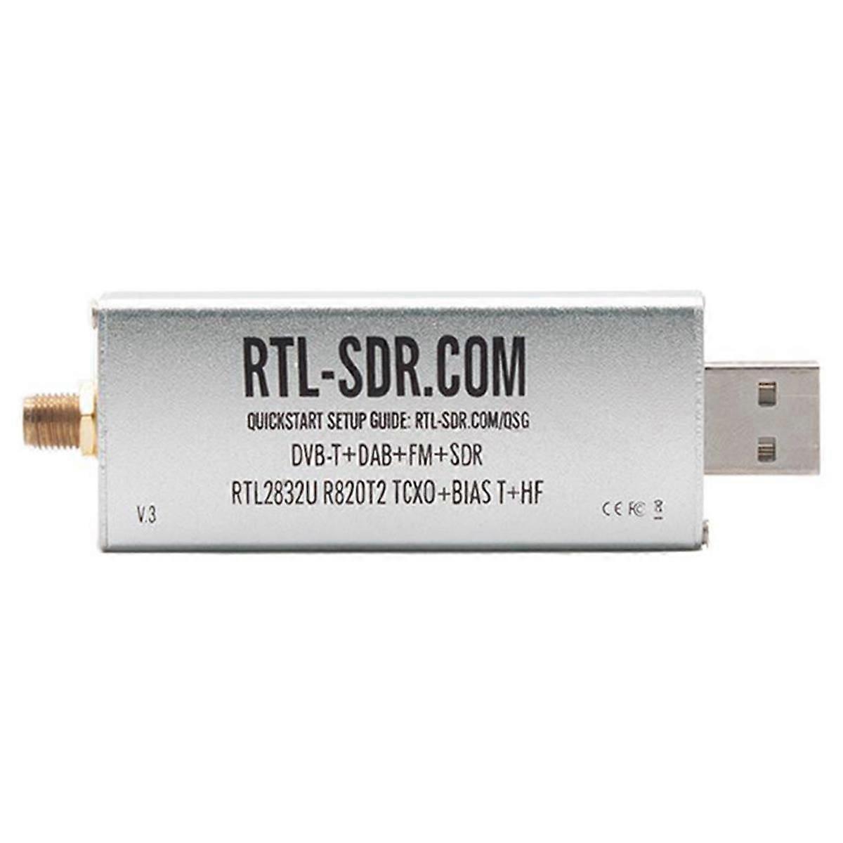 For V3 R820T2 TCXO Receiver HF BiasT SMA 500KHz-1766 MHz Up to 3.2 MHz