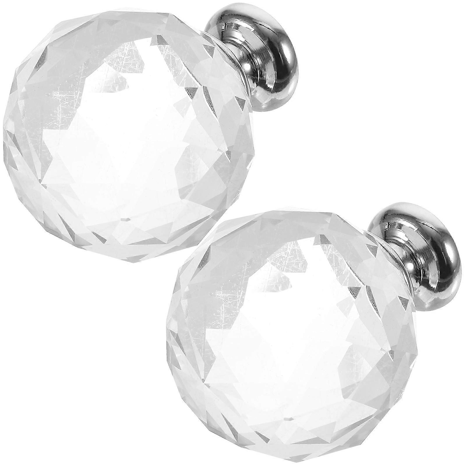 Assorted Color Crystal Dresser Pull for Cabinet Handle 2Pcs