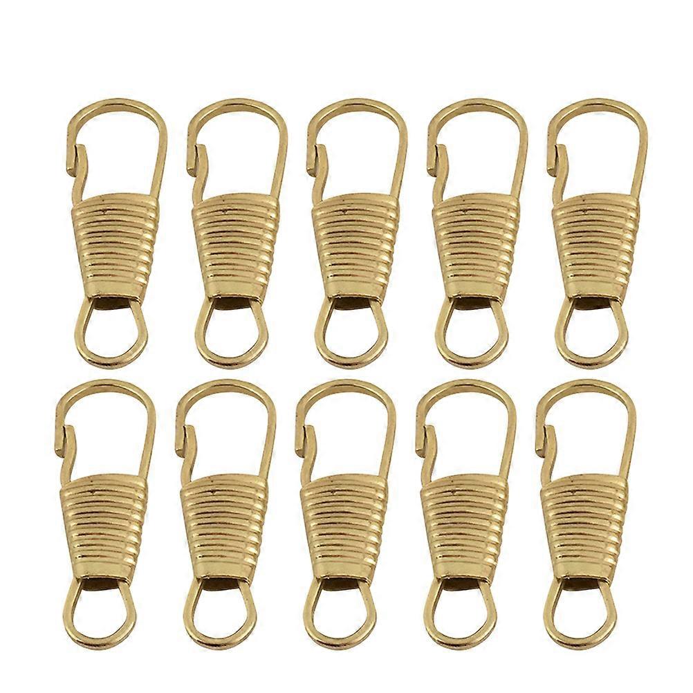 Functional Zipper Head Zipper Puller for Clothing 10Pcs Golden Set
