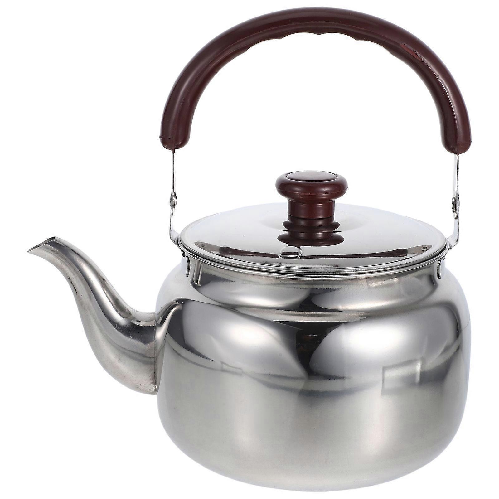 Stainless Steel Teapot with Ergonomic Handle, Large Capacity Water Kettle for Stovetop Use on Gas and Electric Stoves