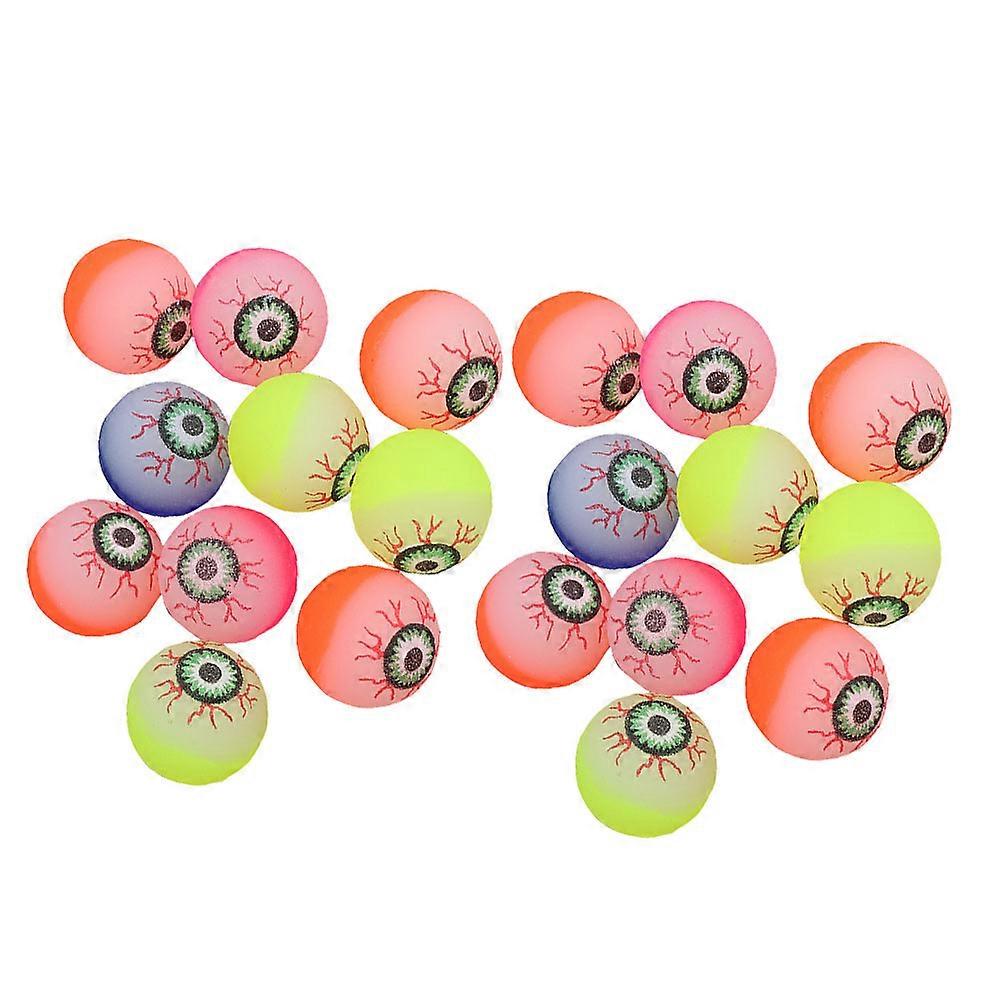 Halloween Themed 25Pcs Bouncy Balls With Scary Eye Design For Kids Playthings 3.2X3.2CM Encouraging Scary Atmosphere Creation