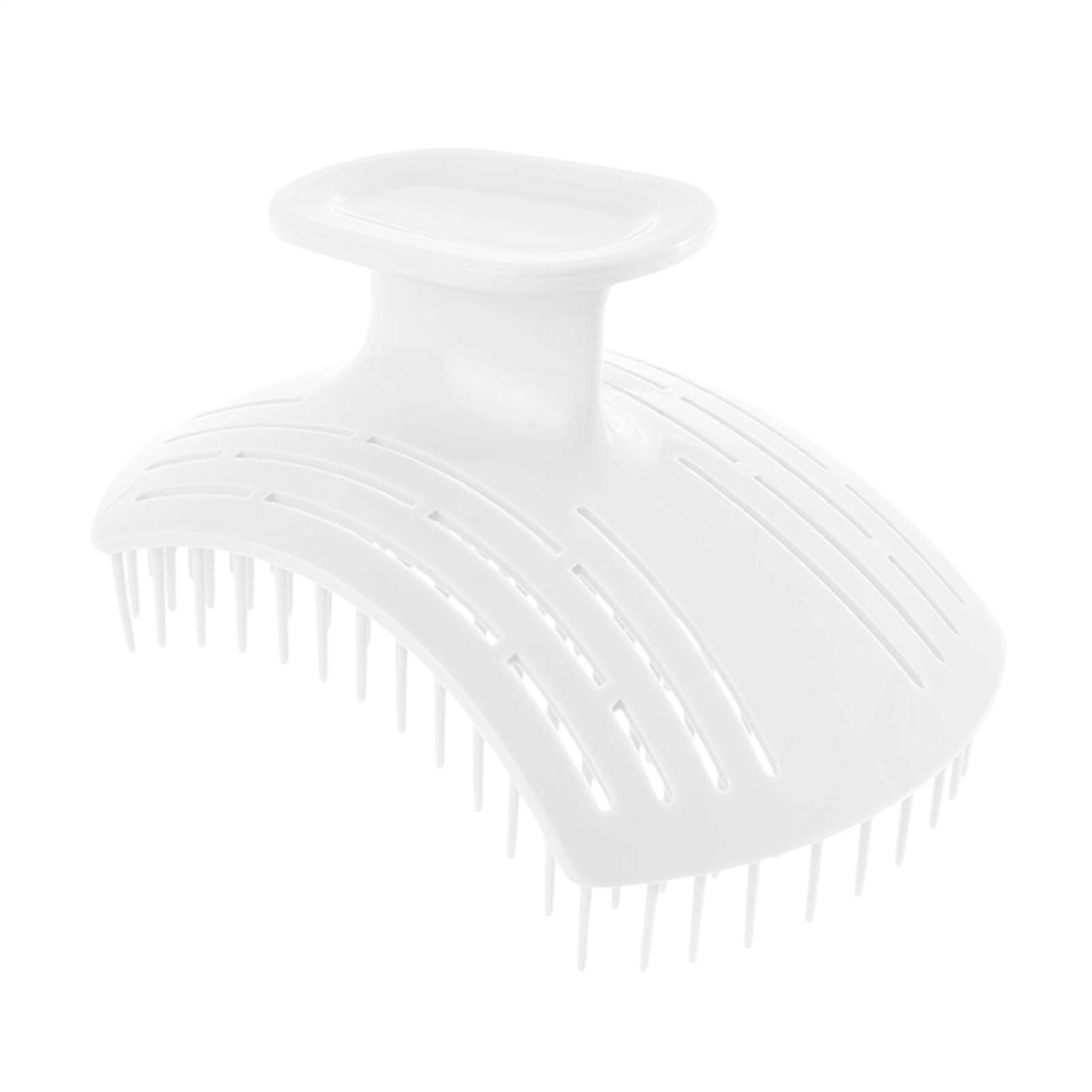 Scalp Brush Shampoo Scalp Massager Deep Cleansing Hair Scrubber With NonSlip Handle For Oily Hair White