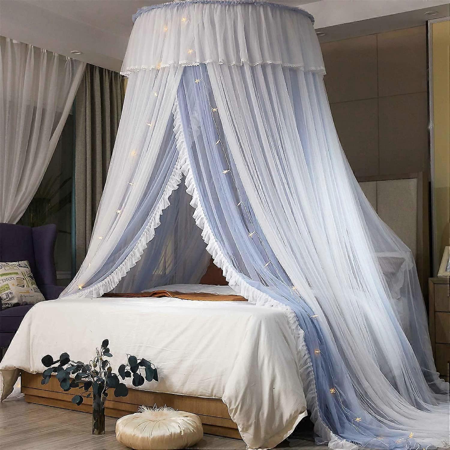 Bed Canopy Round Lace Dome Netting A03, 1.0m Bed Size, Hanging Mosquito Net With Easy Installation Kit