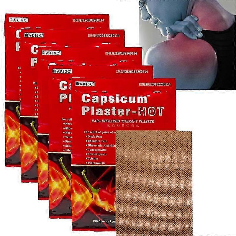 Suitable for Muscle Strain, 40pcs Capsicum Hot Patch for Back & Knee Joint-jc