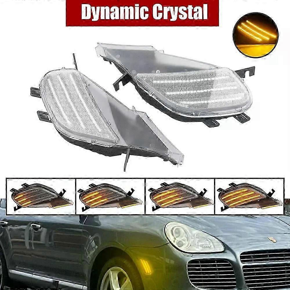 2 stücke für Porsche Cayenne 955 2003 2004 2005 2006 Dynamische sequentielle LED Seitenmarkierungslicht Blinker Blinker Lampen