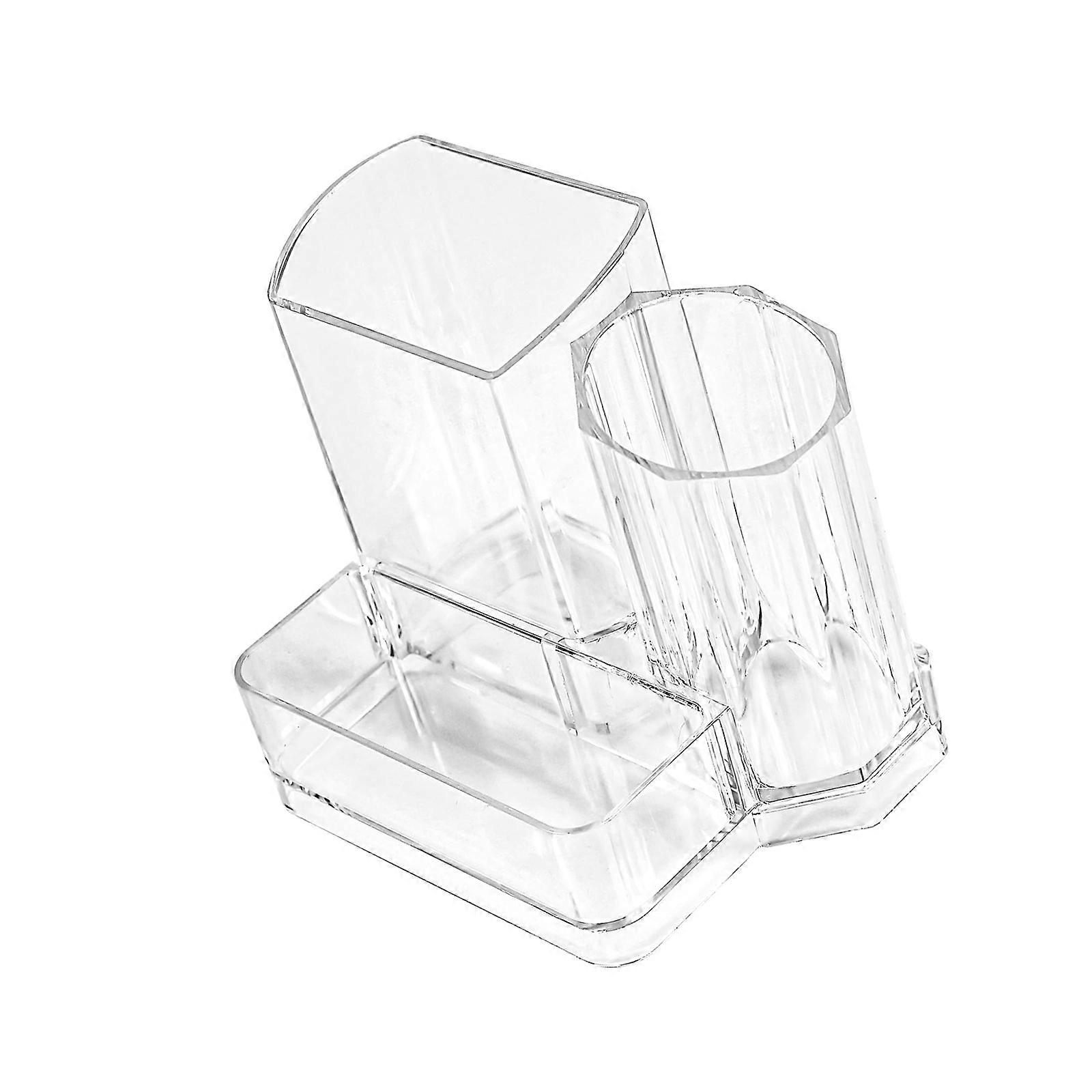 Layer Cosmetic Organizers Box With Removable Dividers Moisture Resistant Clear Makeup Storage Multicolor