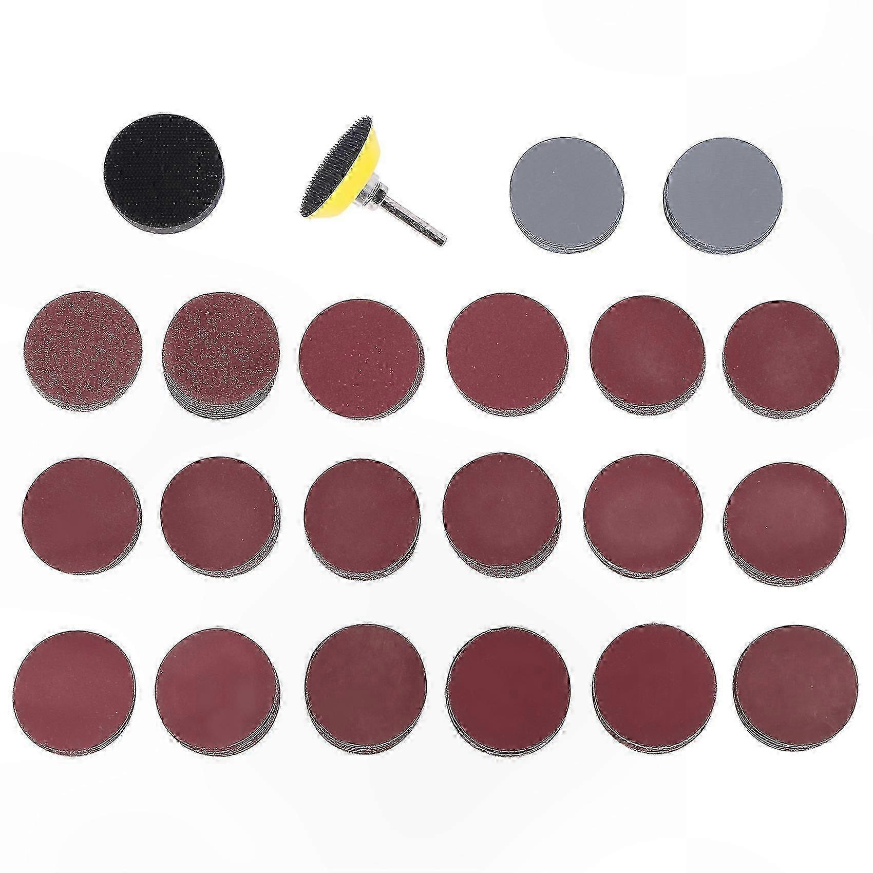 200-Pack Sanding Discs, 50mm Size, 80-3000 Grit Range, Compatible with 1-Inch Mandrel Tools