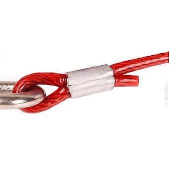 10m ståltråd husdjurskoppel för två hundar Anti Bite Tie Out Cable Utomhus Bly Dubbel koppel