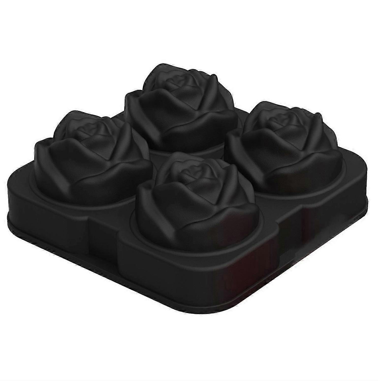 Rose Ice-Cube Tray with Funnel, Makes Four Rose Shaped Ice-Cubes