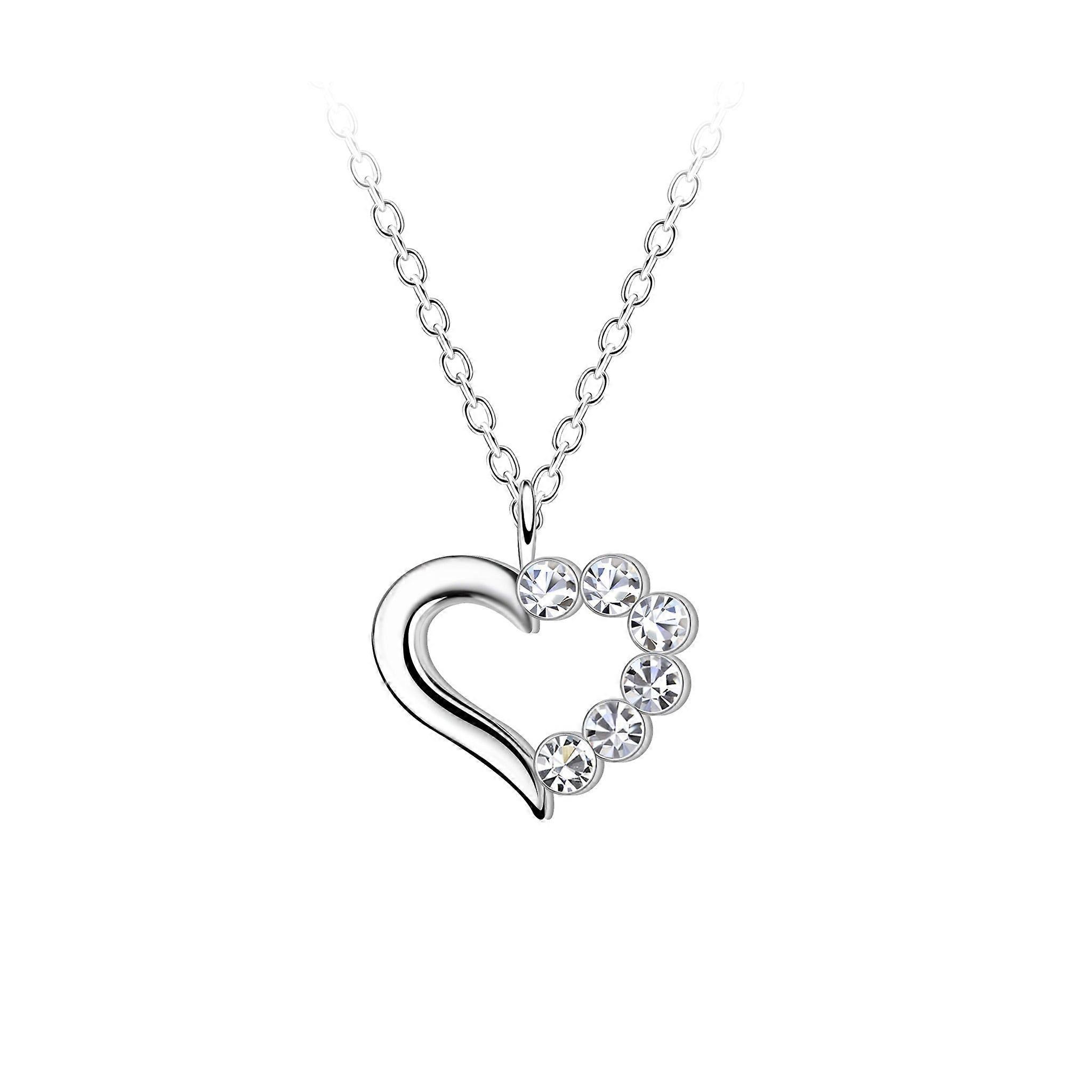 Dew Clear Crystal Heart 18" Necklace 95867CC
