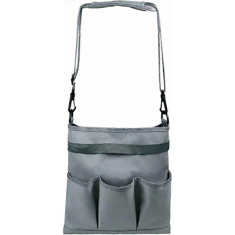 Garden Tool Sling Bag, Tool Storage Bag with 4 Pockets and Shoulder Belt, Home