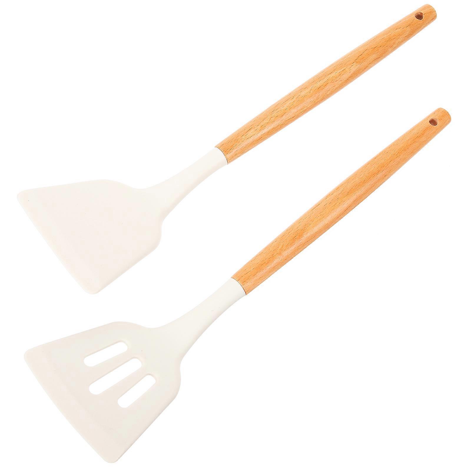 Cooking Silicone Spatulas for Cooking 4Pcs Wood Handle Kitchen