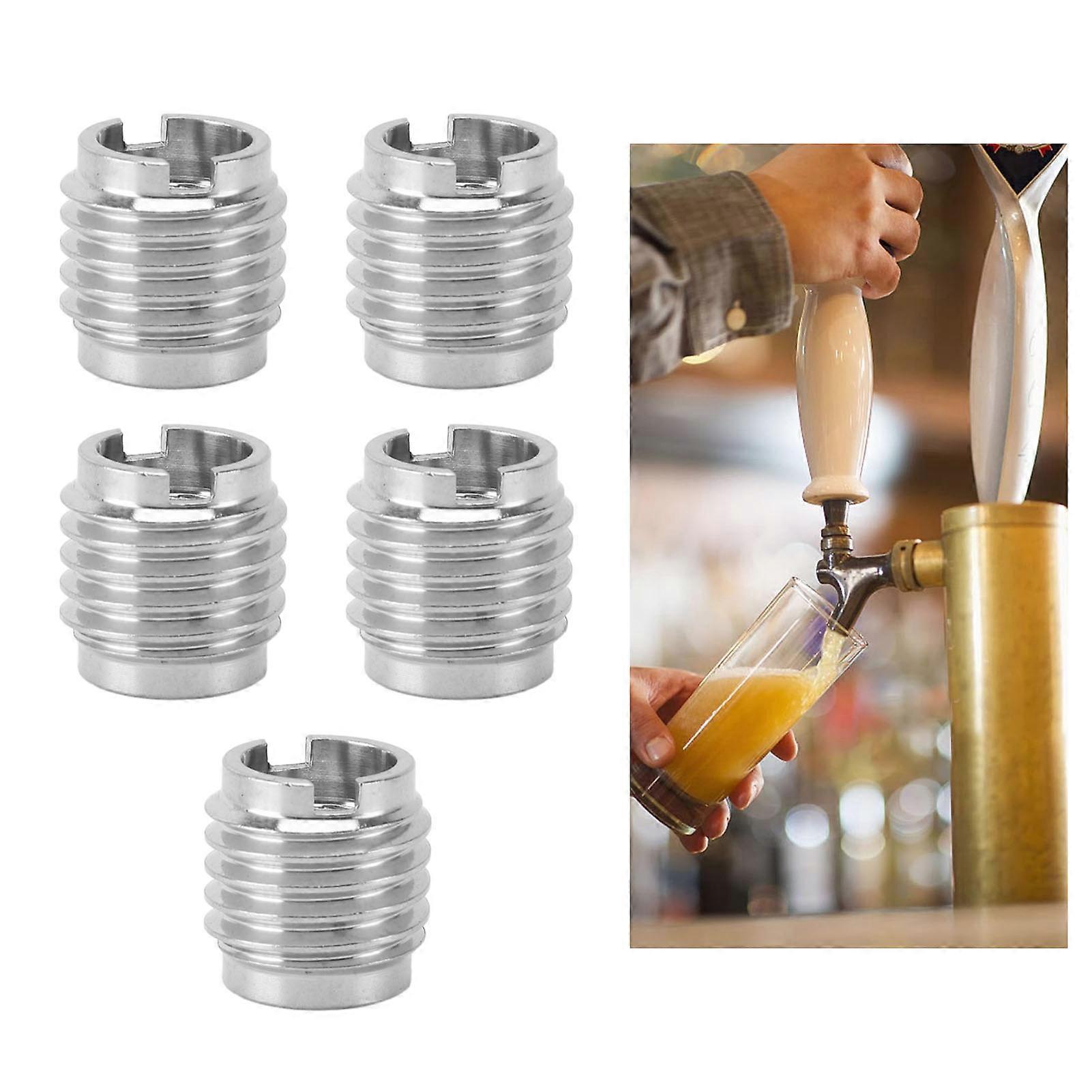 5pcs G3/8 Stainless Steel Threaded Inserts Knurled Nuts