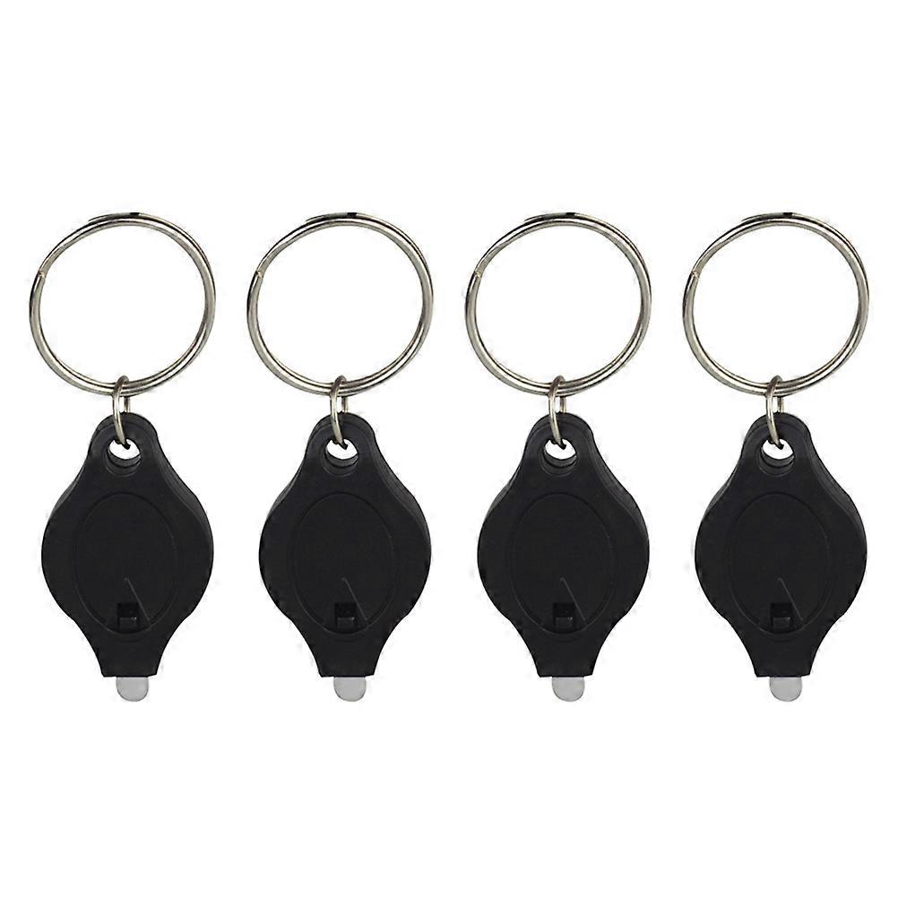 Keychain Flashlight 4Pcs Mini Torch For Kids Adults Emergency Situations Black Colored Flashlight