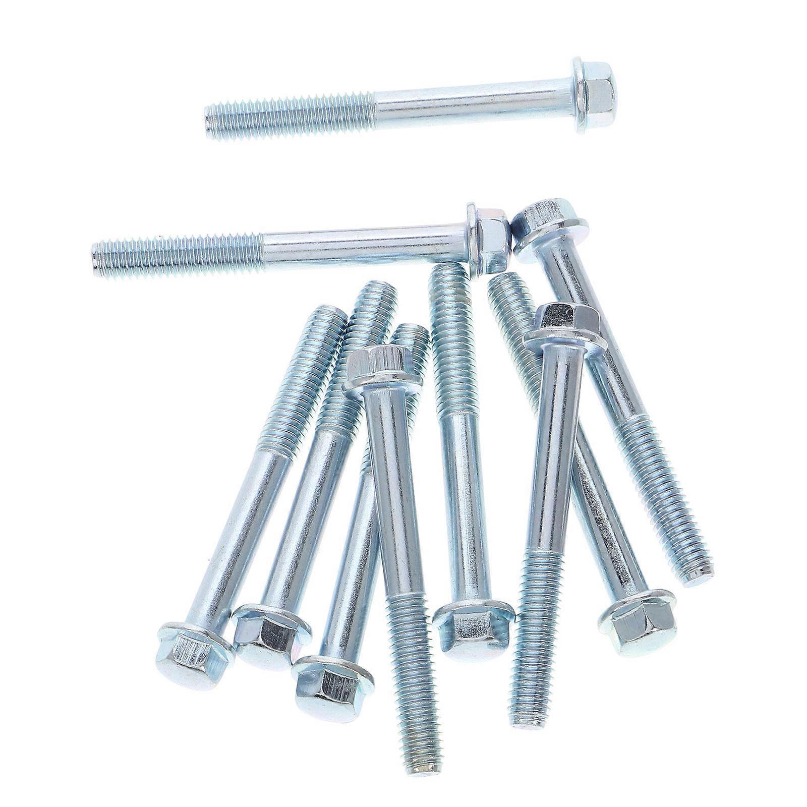 Silver Engine Mounting Bolt Set for Engine Mount Screw Replacement 10Pcs