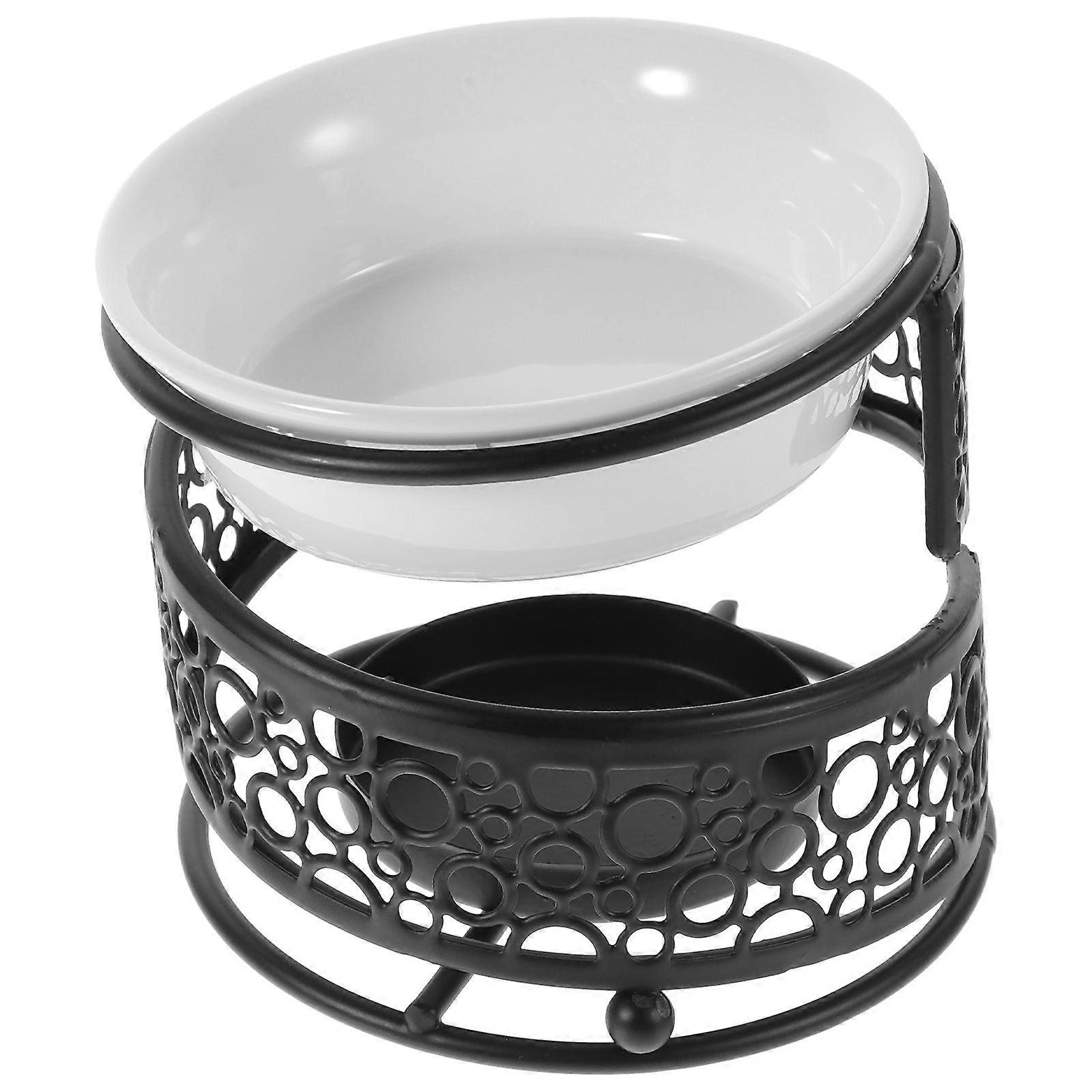 Tealight Candle Holder Ceramic Oil Burner for 2Sets Aromatherapy Decoration