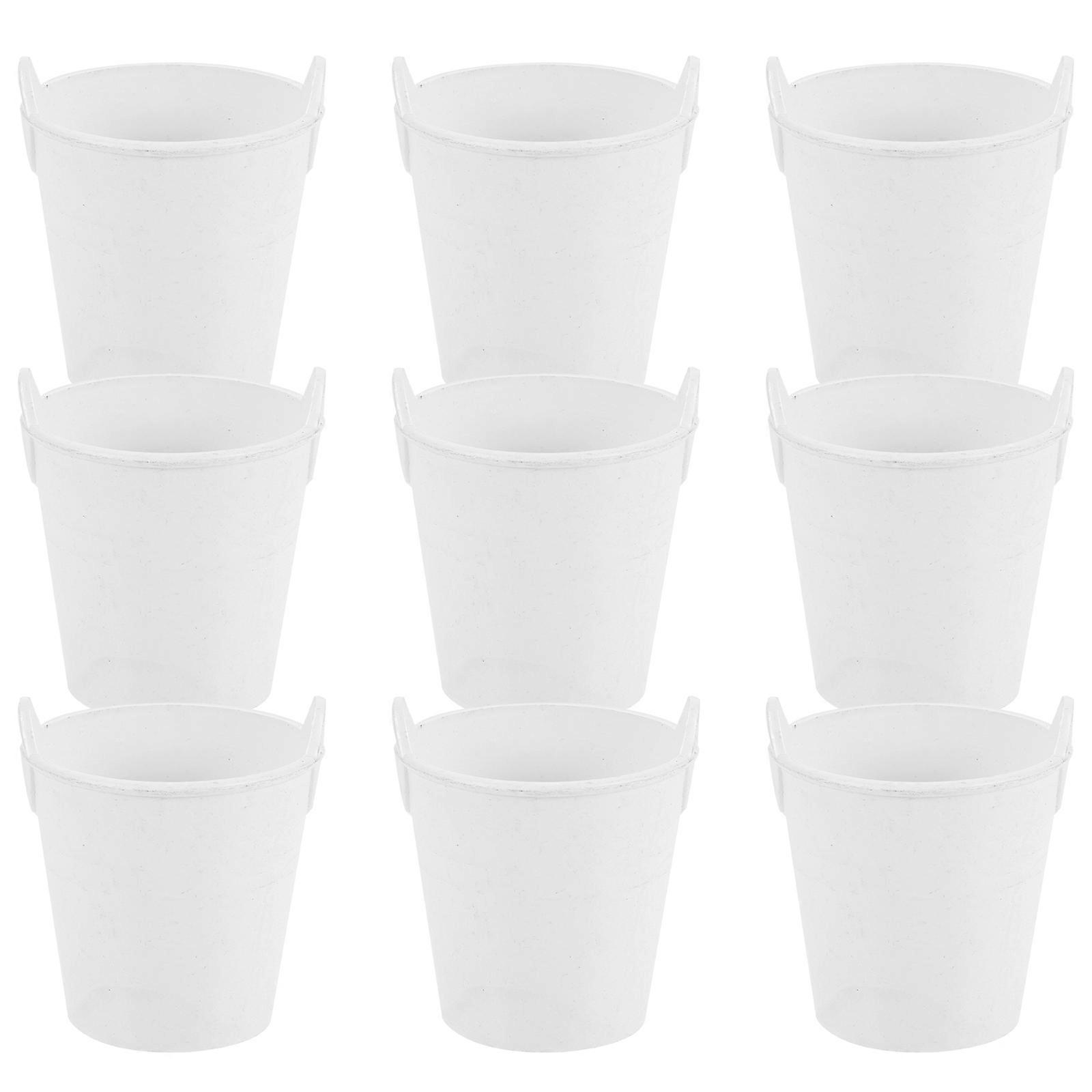 Plastic Mini Buckets DIY Buckets for Handmade Crafts 40Pcs White Set