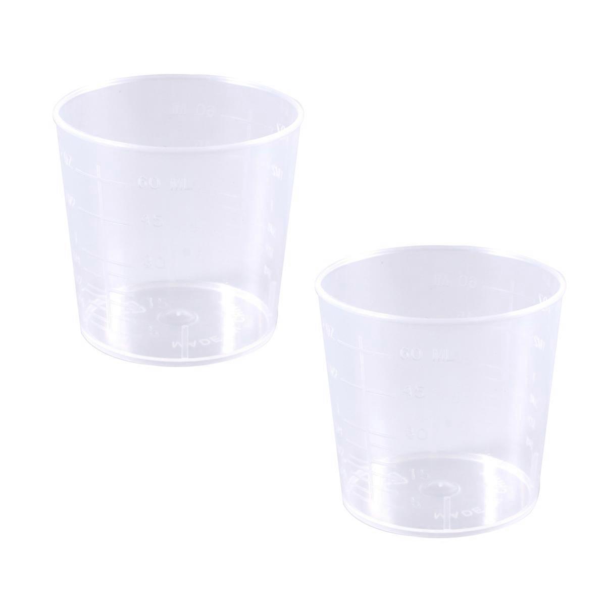 Measuring Beaker Plastic Graduation Beaker for Laboratory 2Pcs