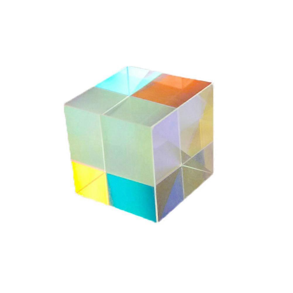 Crystal Color Dispersion Cube For Classroom Use 2.3X2.3X2.3Cm Decoration 1Pack