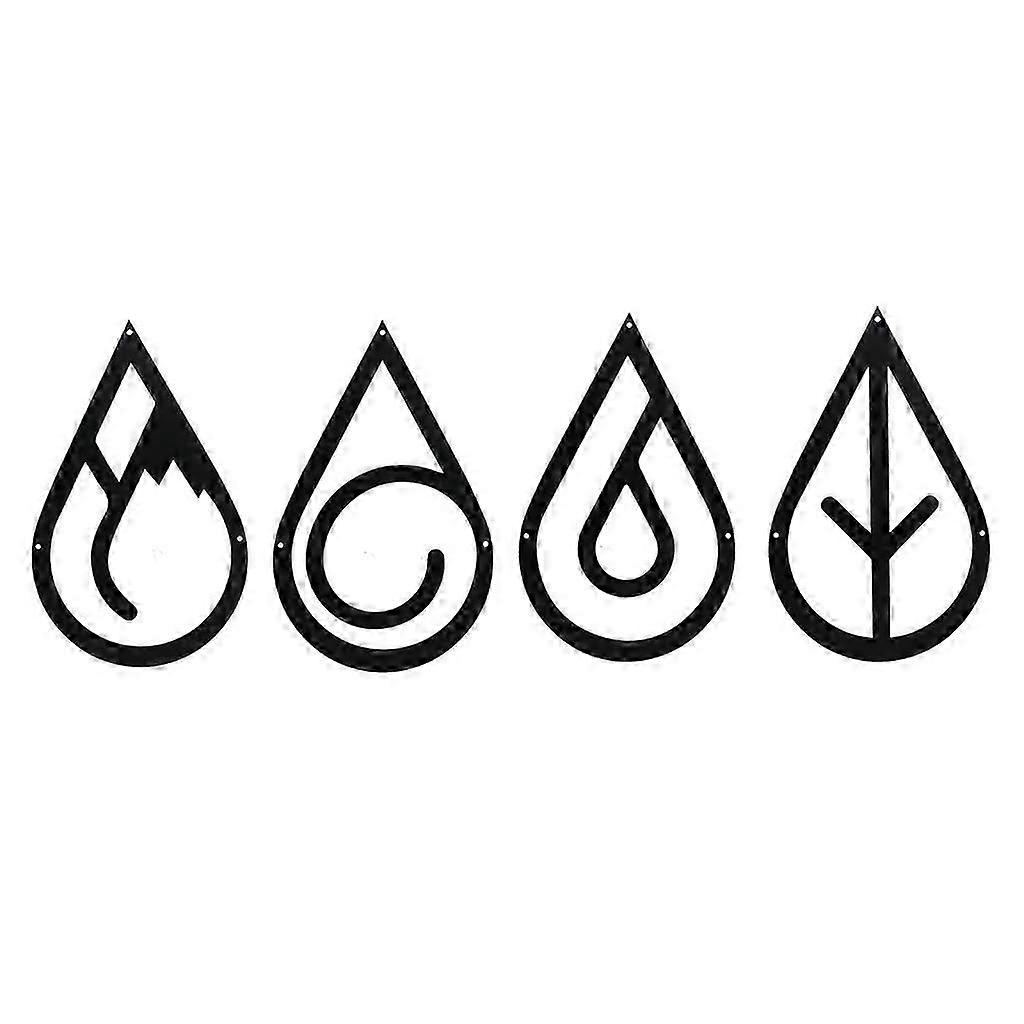 Four Element Wall Decorations Metal Wall Art Home Study Decor Christmas Gift
