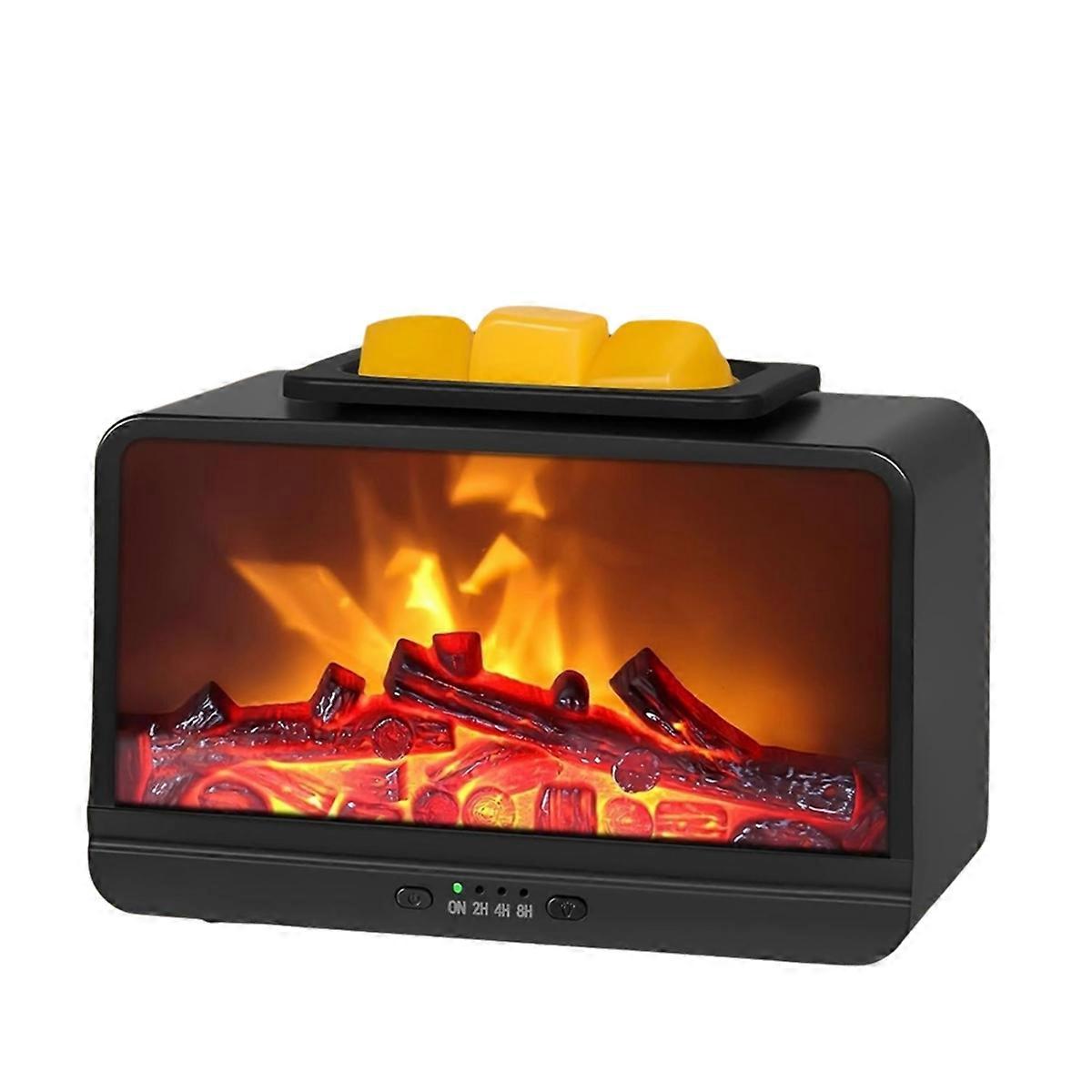 Flame Fireplace Wax Melt Warmer, Wax Warmer with Timer, Electric Wax Warmer for Scented Wax EU Plug