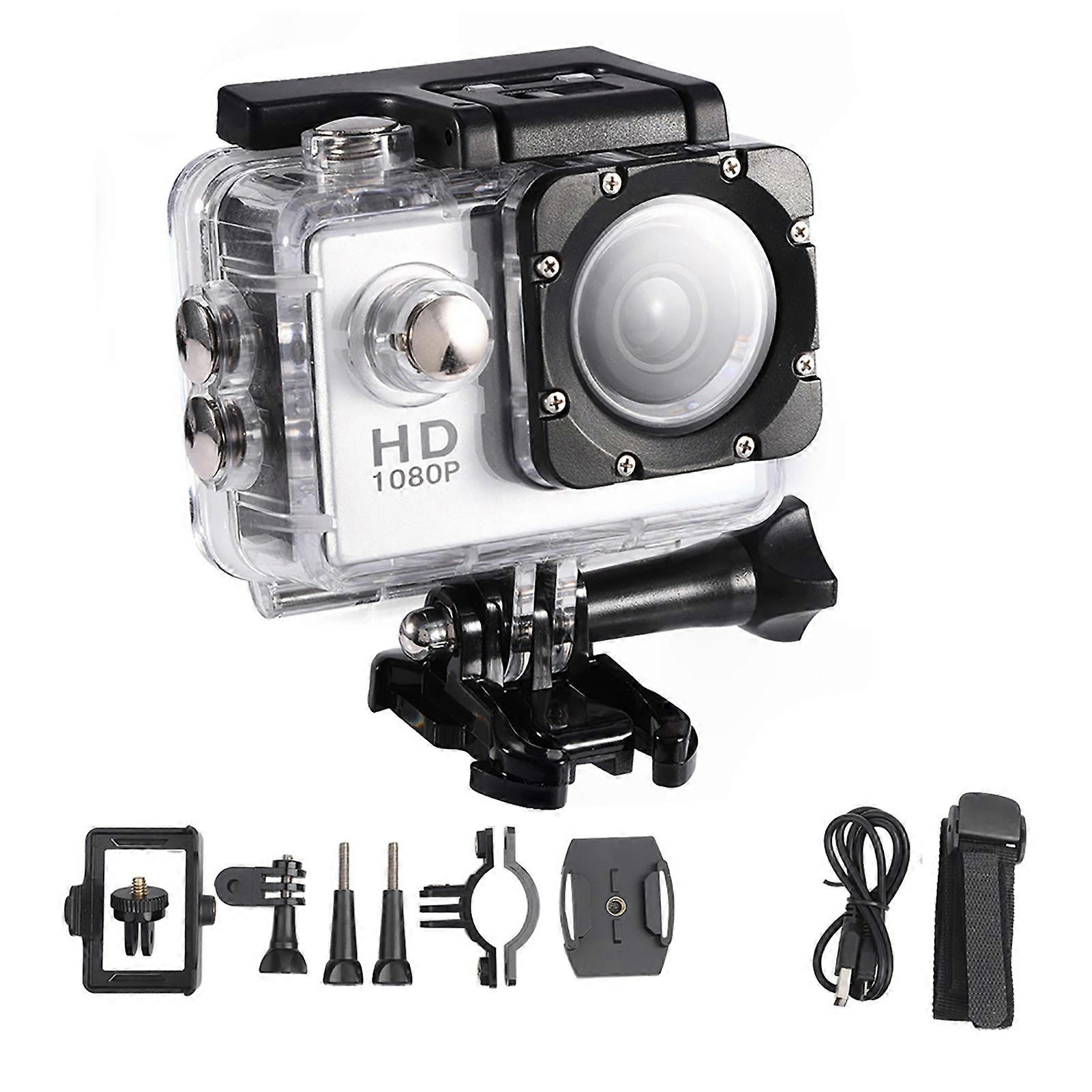 Mini Waterproof DV Action Camera for Outdoor Cycling (Silver)