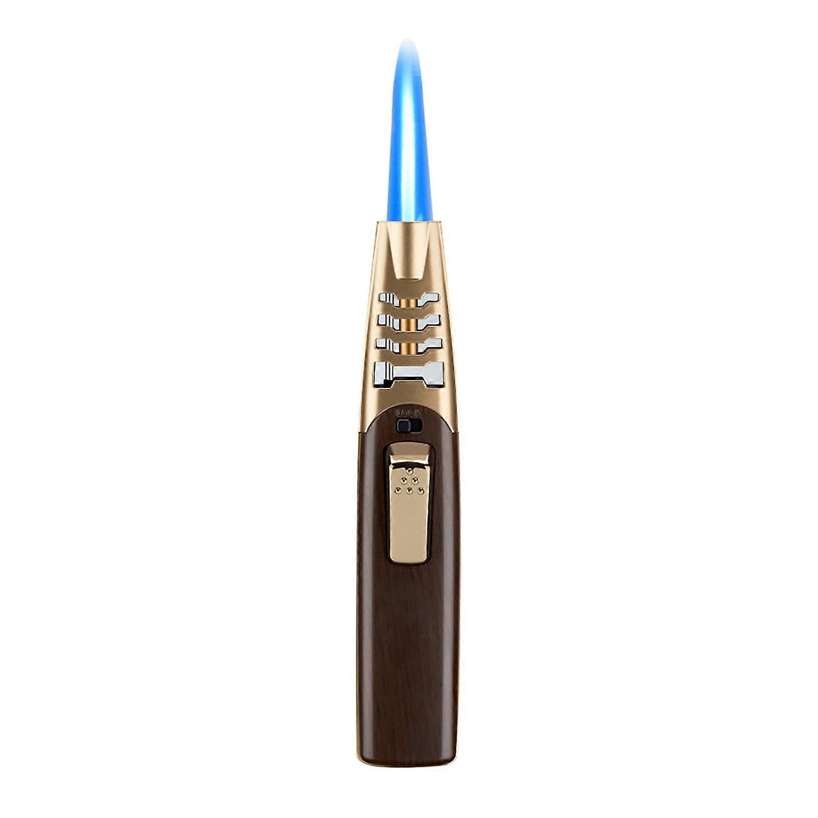 Fire Blaze Lighter, Electric Plasma Torch, Adjustable Flame, Windproof Waterproof, Compatible with Outdoor Use, Gold