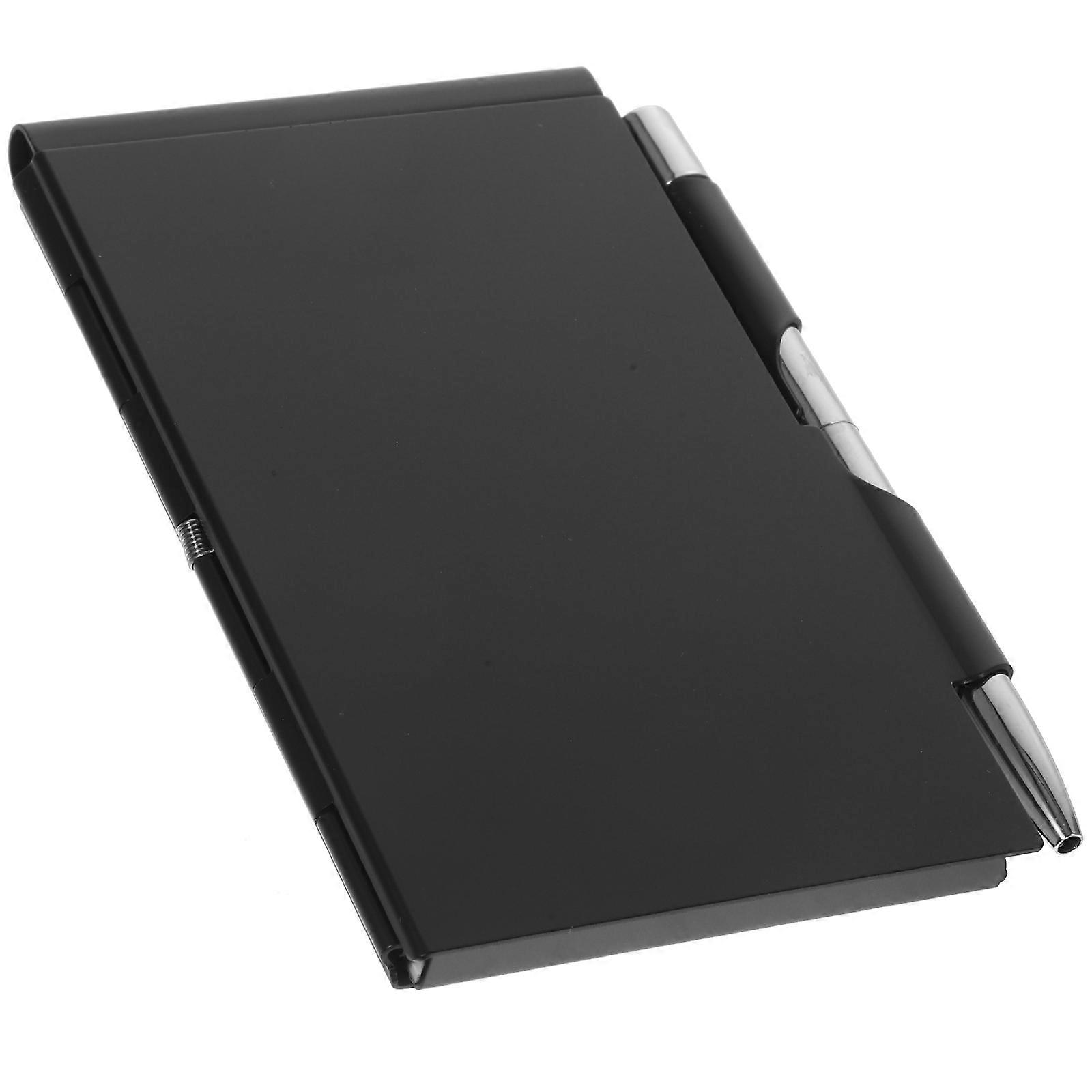 Pocket Notebook with Pen Metal Small Notebook for Office Work 10Pcs