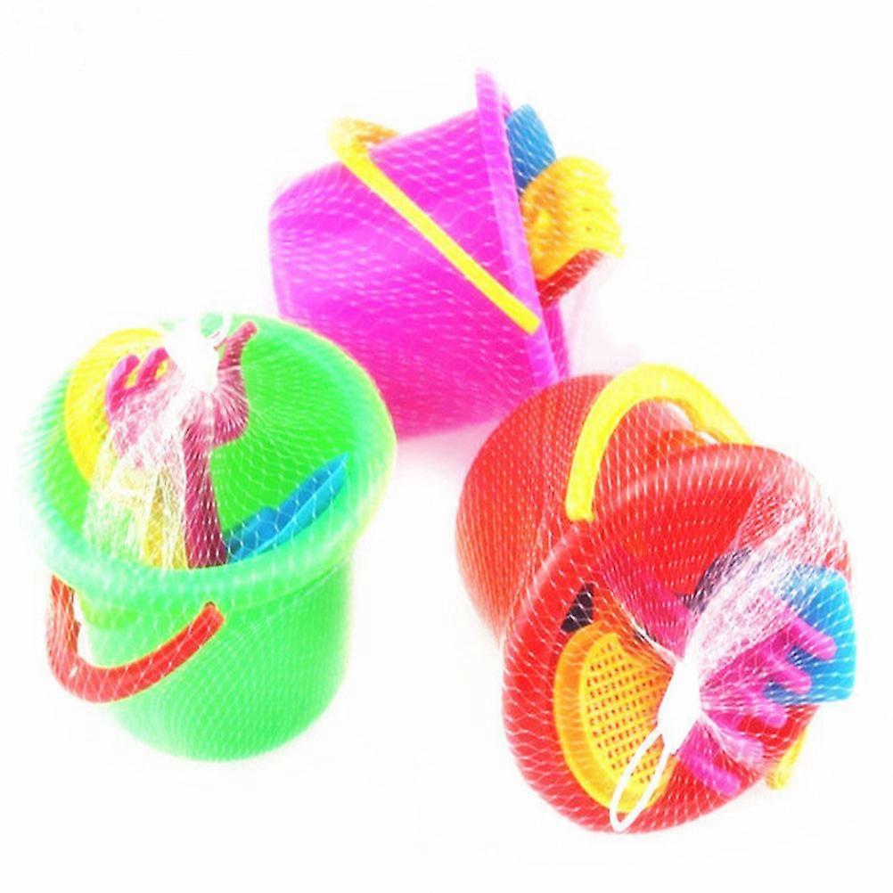 Toy Set Beach Plastic Bucket for Kids Playing 6Sets with Sand Play Function