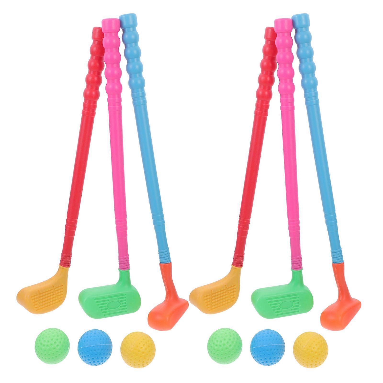 Plastic Children Golfs Kit for Kids Fun with 2Sets Included