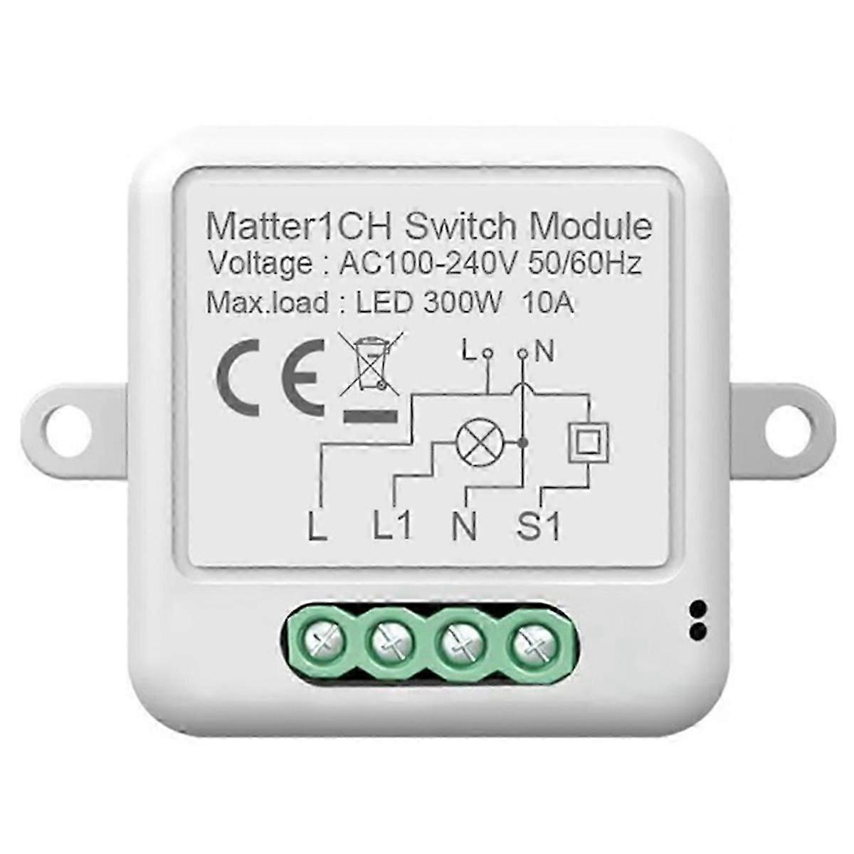 Matter WiFi Smart Switch 2x5A Smart Home Automation Relay Module