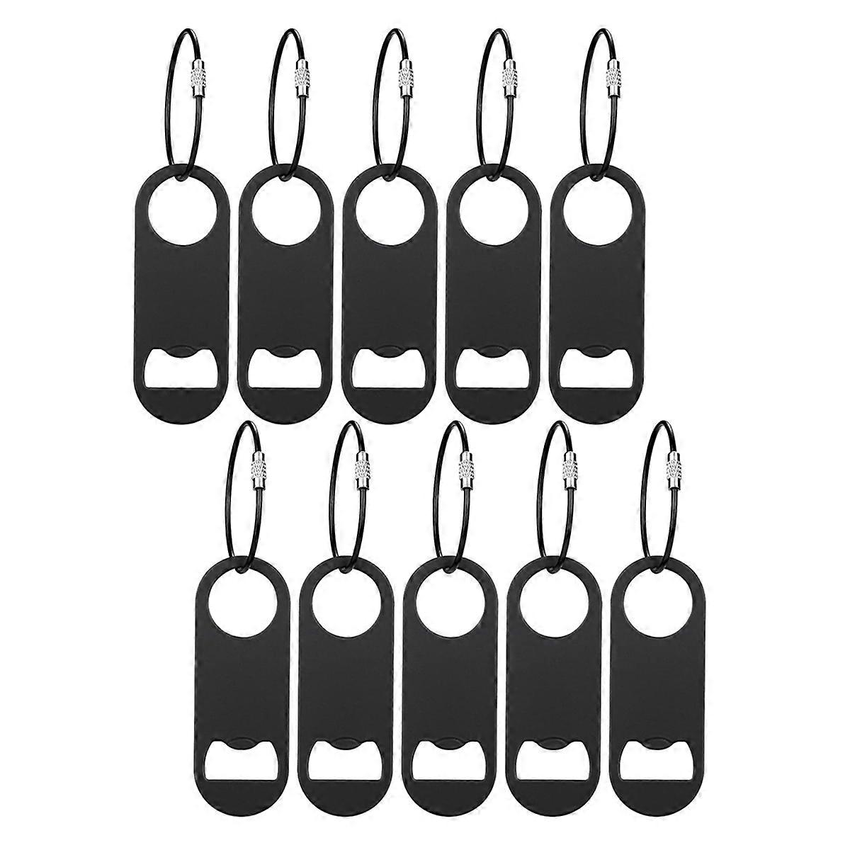 10PACK Stainless Steel Flat Bottle Opener