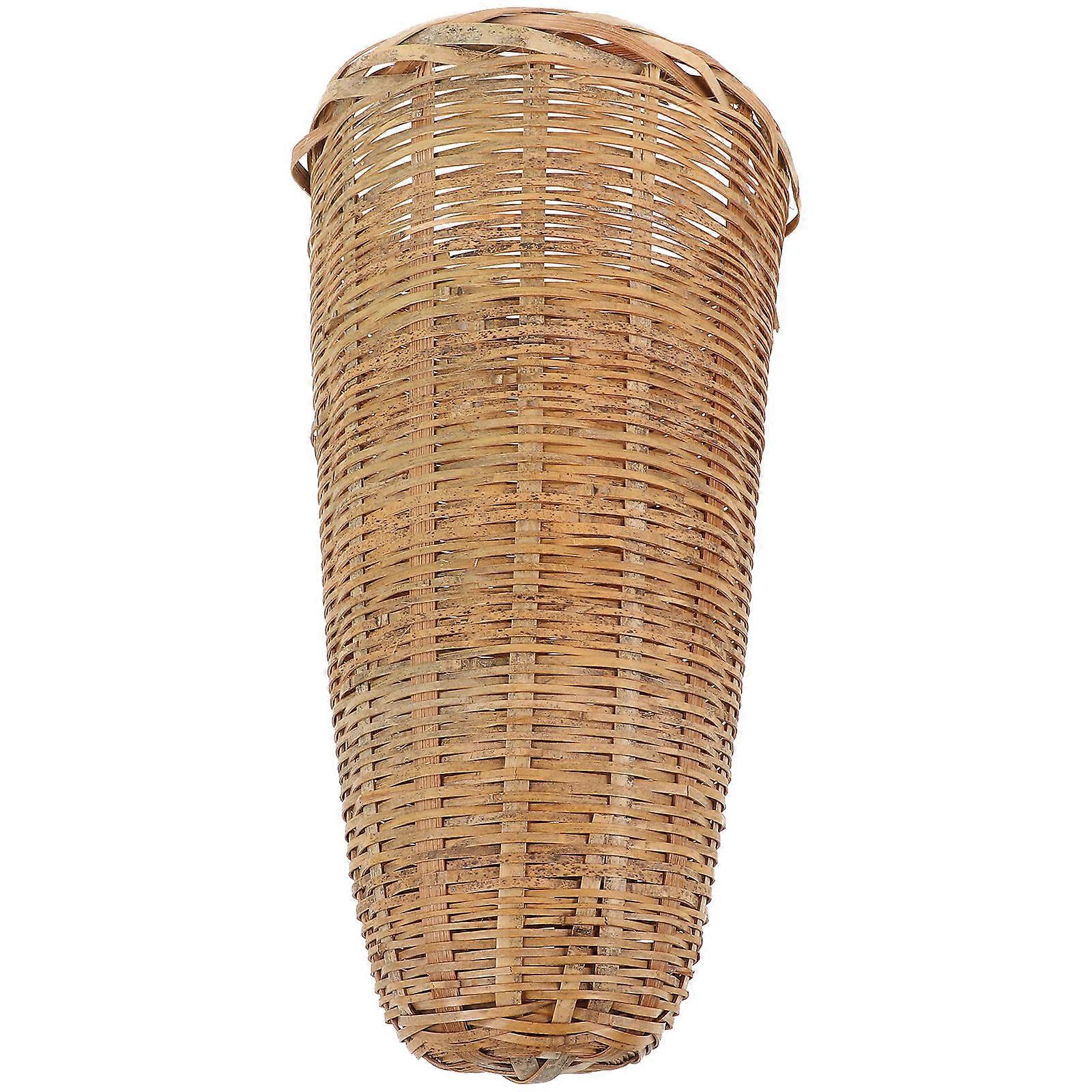 Filter Basket Green Versatile Bamboo Woven Basket for Home Use