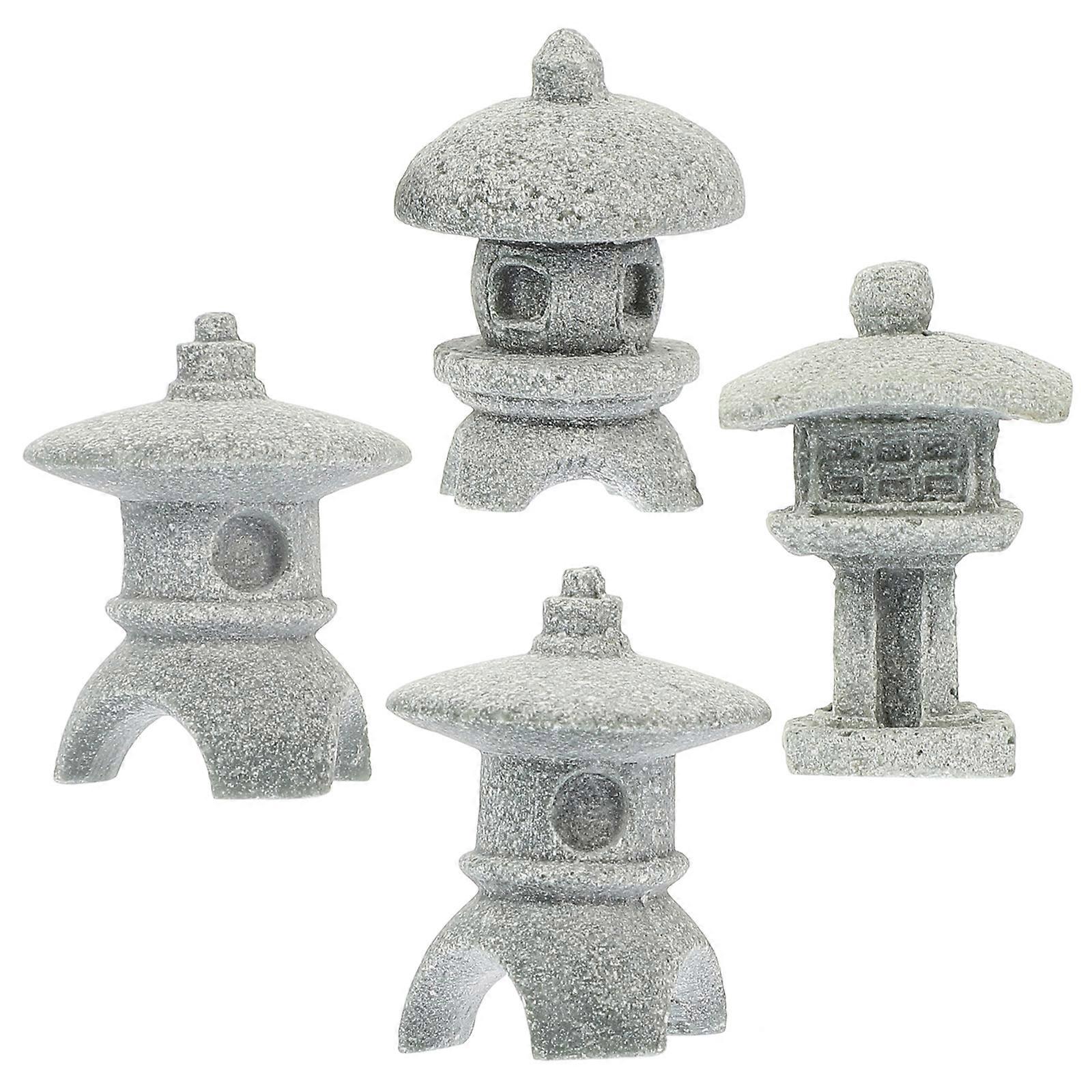 Miniature Statue Sandstone for Garden Decoration 40Pcs Set