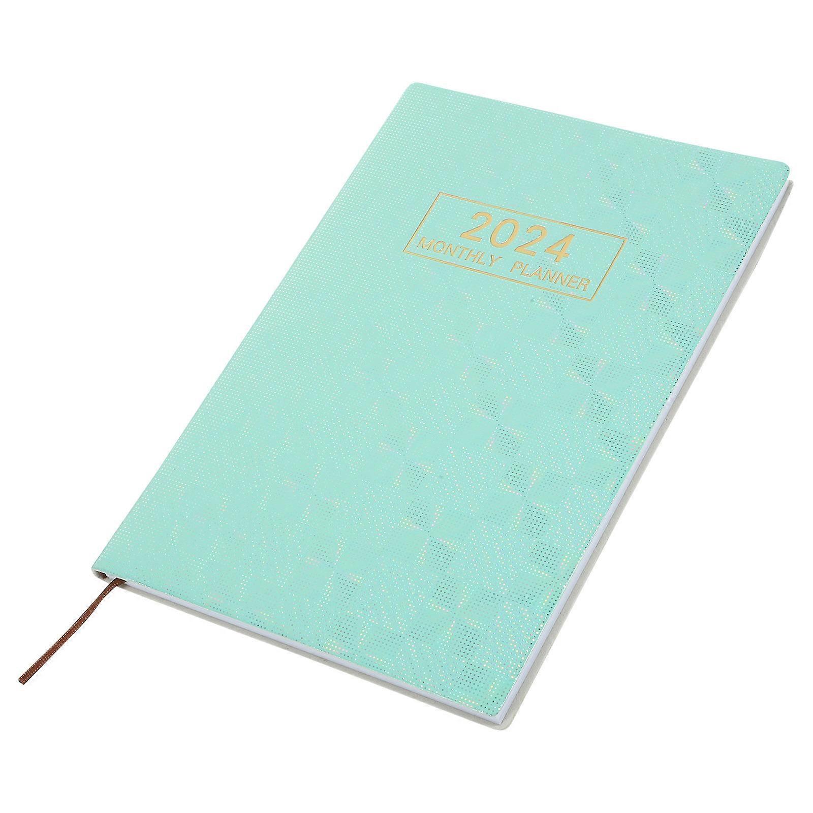 Daily Planner Notebook for Students 2Pcs Schedule Recording Notepad Green