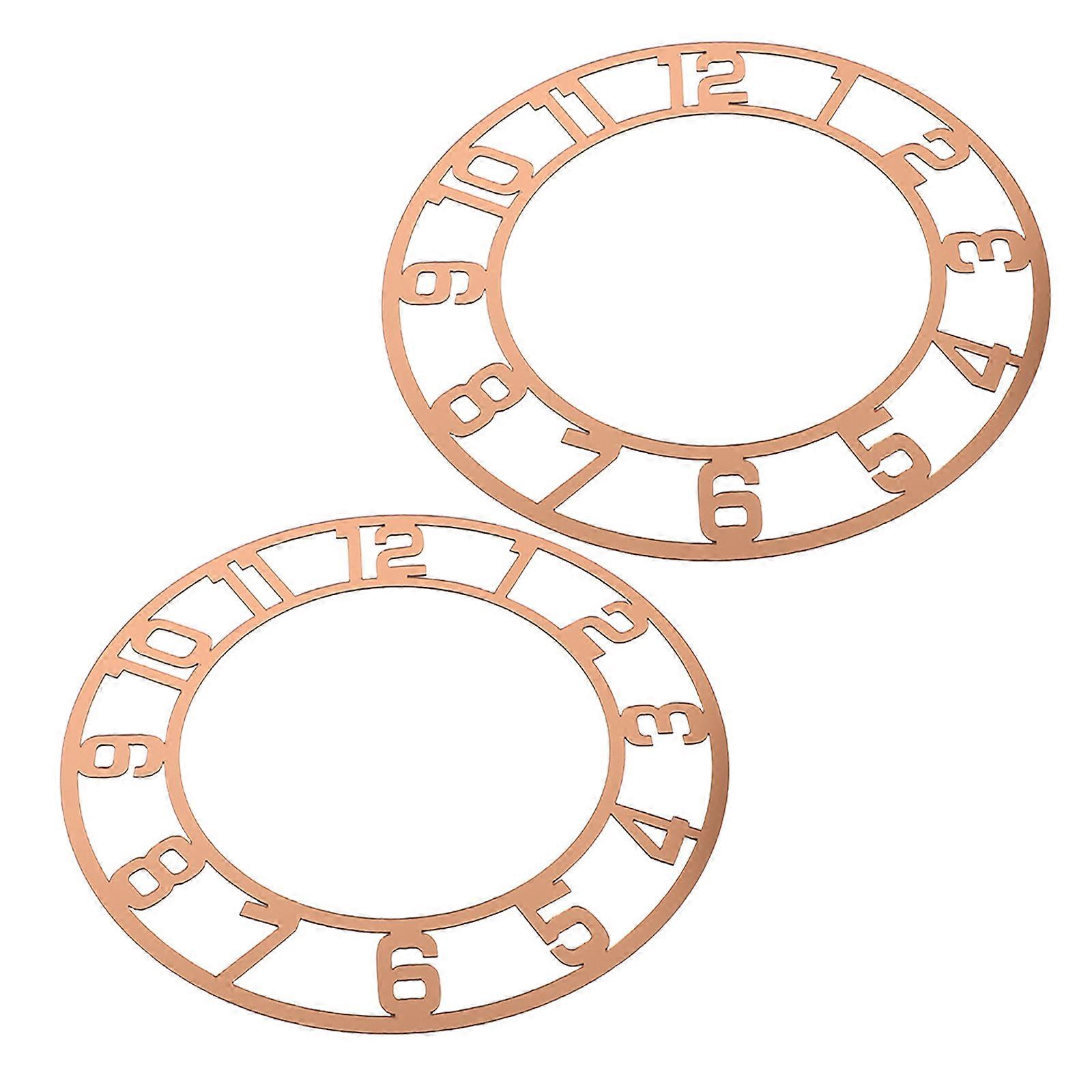 Round Acrylic Mirror Clock Face for Wall Decoration 4Pcs Modern Dial with Arab Numerals