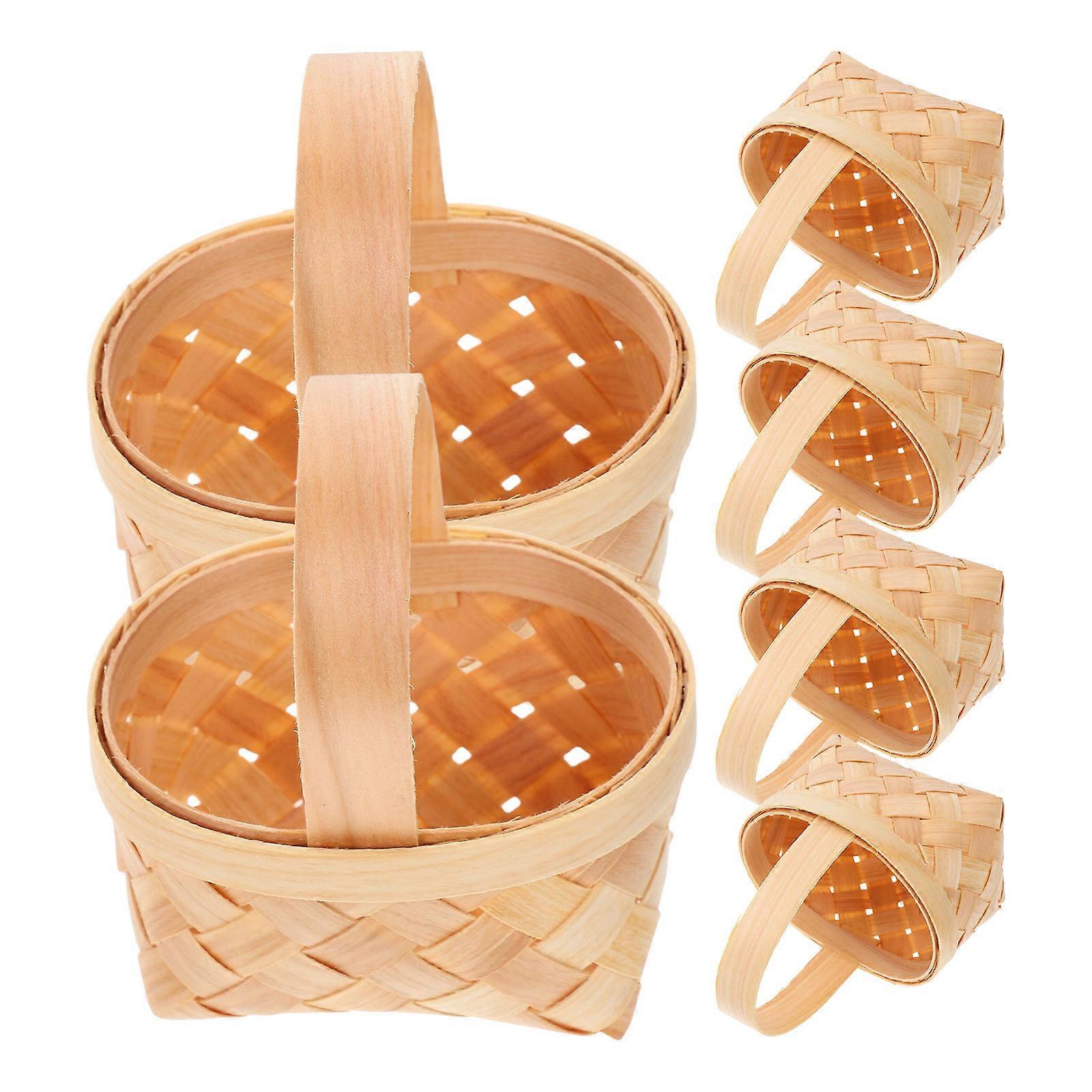 Wooden Baskets for Multipurpose Storage Handwoven 30Pcs Collection