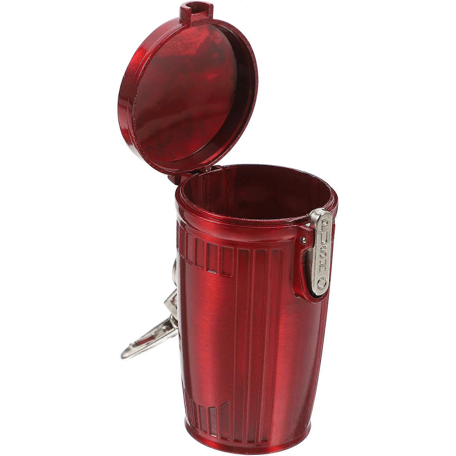 Red Pocket Ashtray With Lid For Smokers Indoor Use Odor Sealing Functionality 1Pack