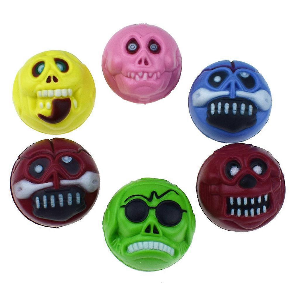 Halloween Props Rubber Elastic Ball for Kids Playing 4Pcs Random Color Scary Bouncy Balls