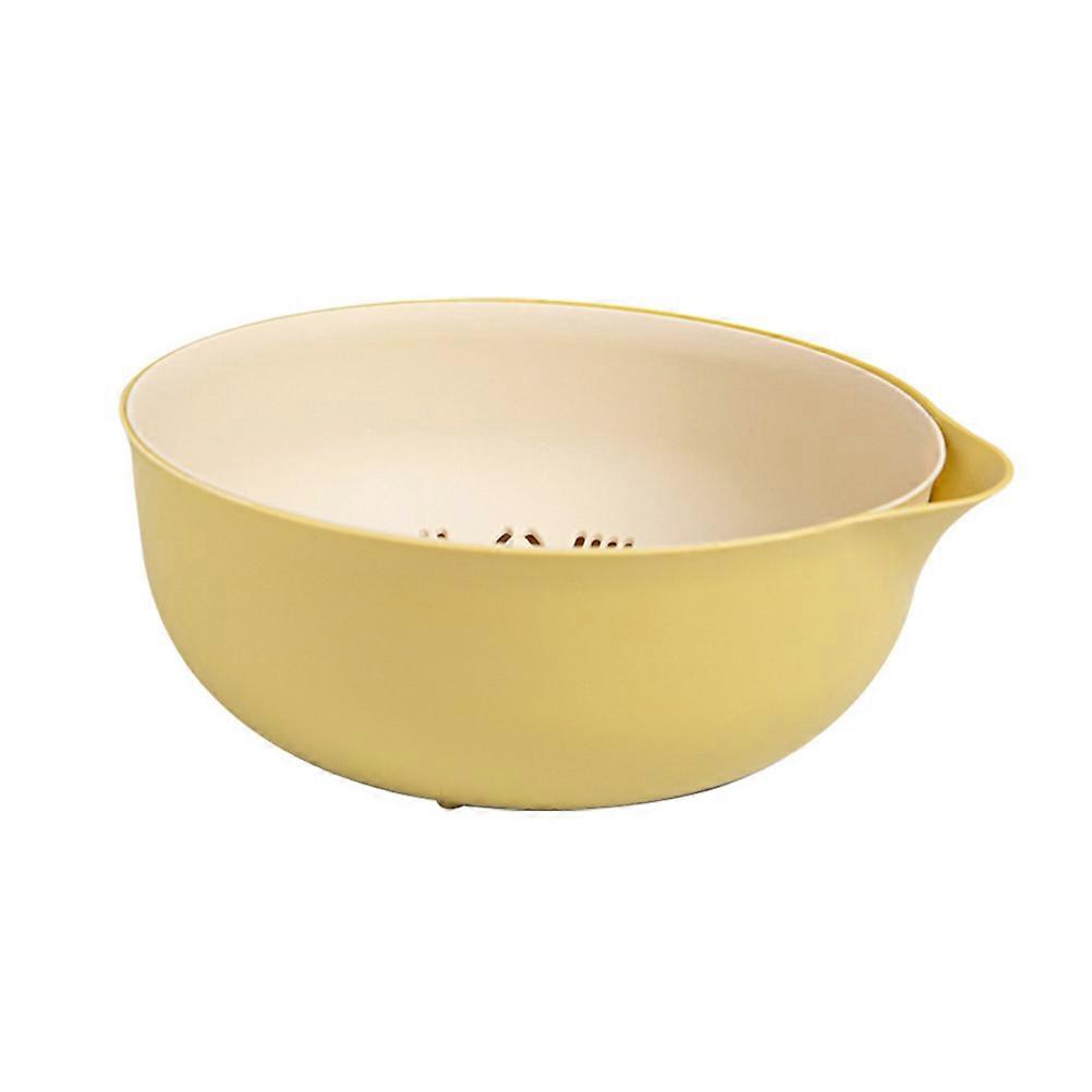 2-in- Colander Plastic Strainer with Storage Holder 4Pcs