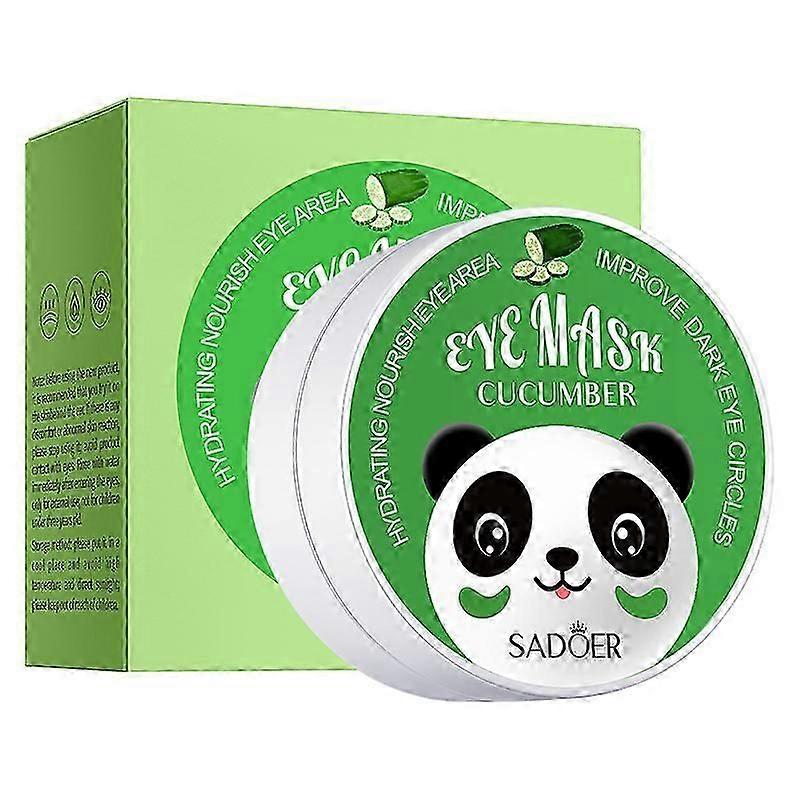 Anti-Wrinkle and Dark Circles Eye Mask, Anti-Wrinkle Eye Patch, Remove Bags and Puffiness, Anti-aging Effect, 60 Pieces Cucumber Eye Patches for Women