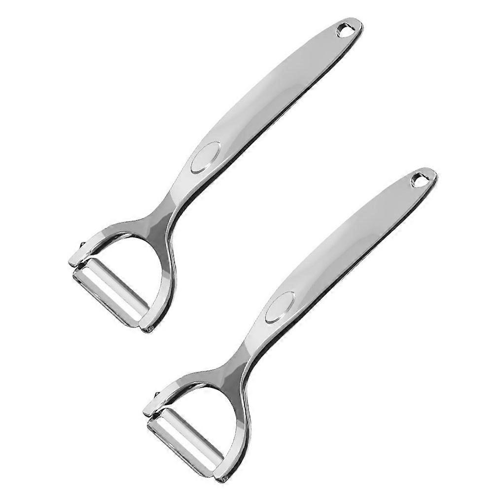 Y-Shaped Potato Ergonomic Handle Design for Food Preparation 16X5.5Cm Silver 2Pcs