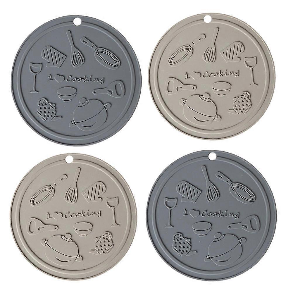 Silicone Hot Pads for Protection 4Pcs Heat Resistant Pot Mats for Home