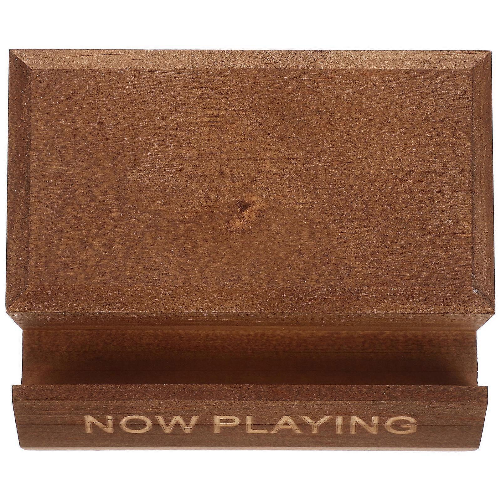 Wooden Vinyl Record Stand for Storage Use 4Pcs Desktop Vintage Display Rack