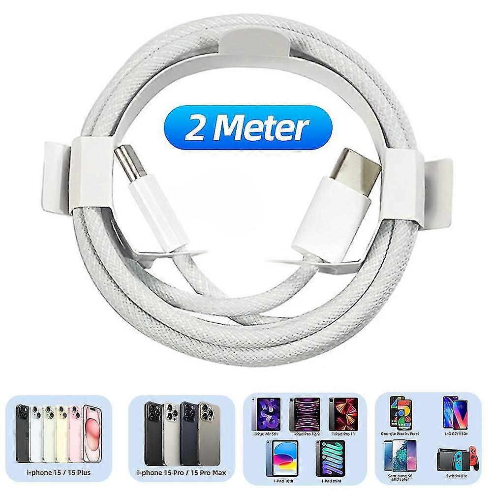 2025 Fonken USB-C to Type-C Braided Cable For iPhone 15 Pro Max PD 60W Fast Charging For Xiaomi Samsung Charger Cord 1M