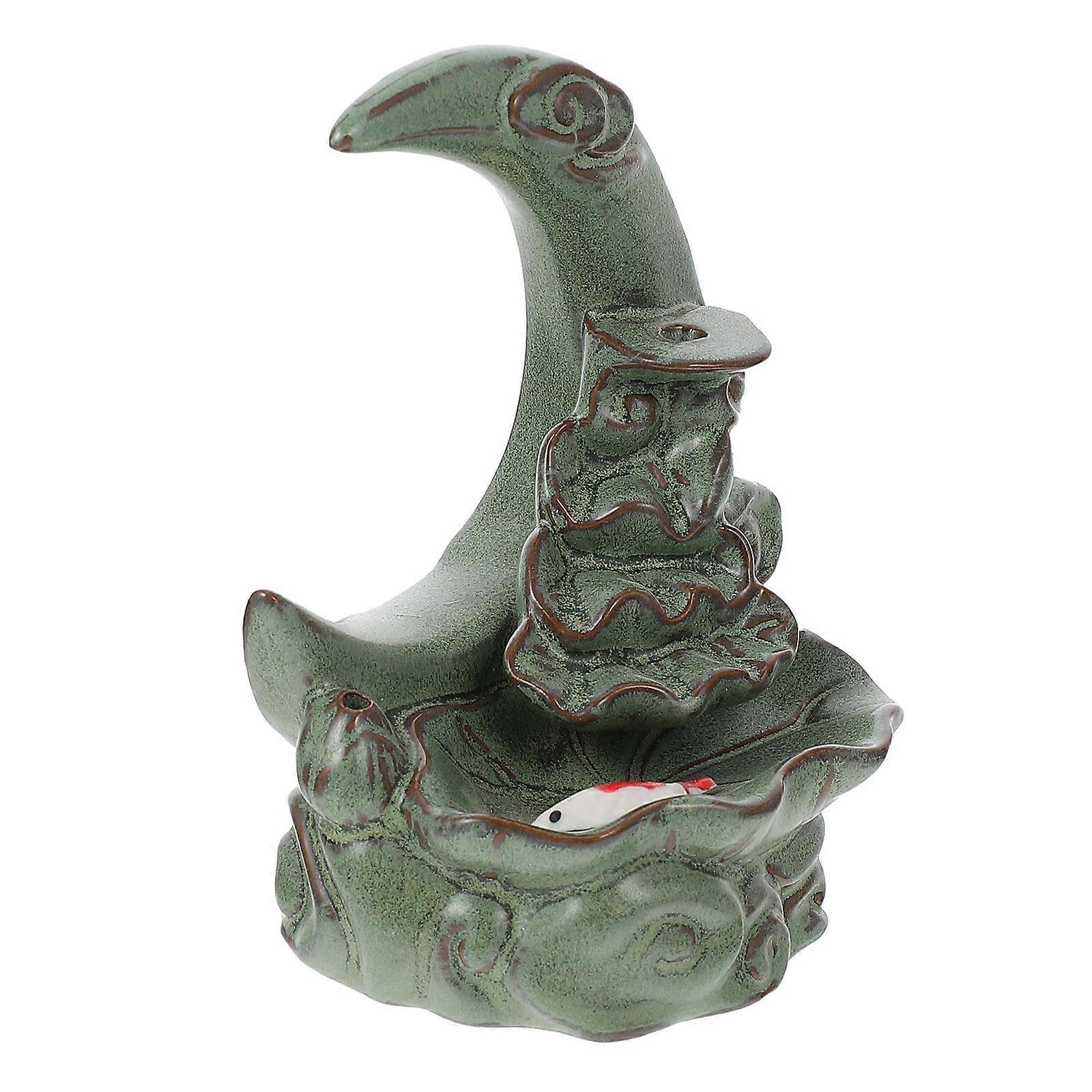 Ceramic Aroma Stove Moon Shaped for Indoor Use 2Pcs