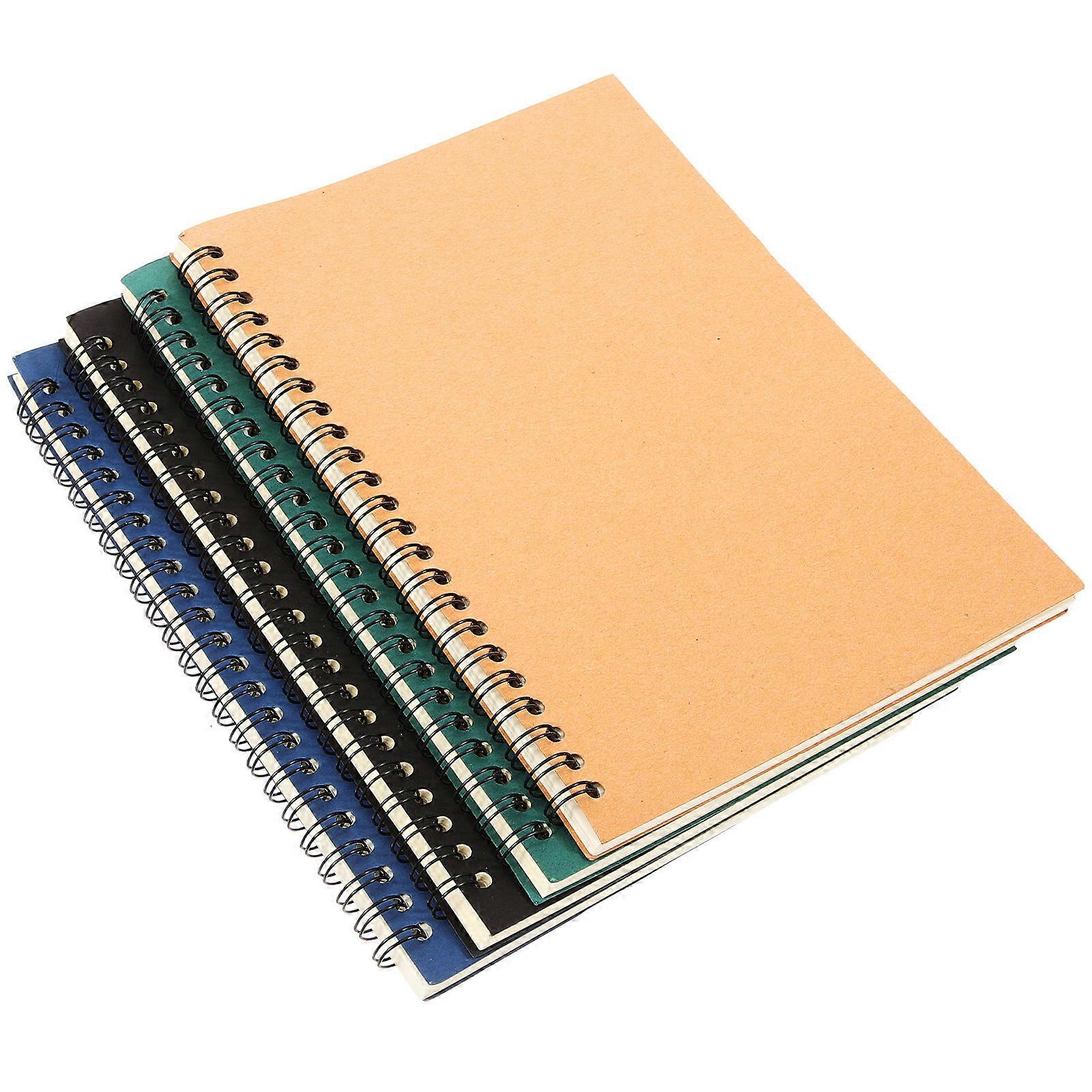 Lightweight Spiral Notebook 4Pcs Rectangular Notepads Perfect For Home Travel Diary Writing And Note Taking
