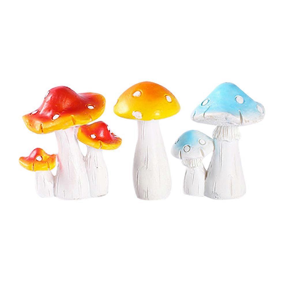 Mini Mushroom Decor For Bonsai Enthusiasts In Diverse Colors Suitable For Family And Friends Gifts 9 Pcs