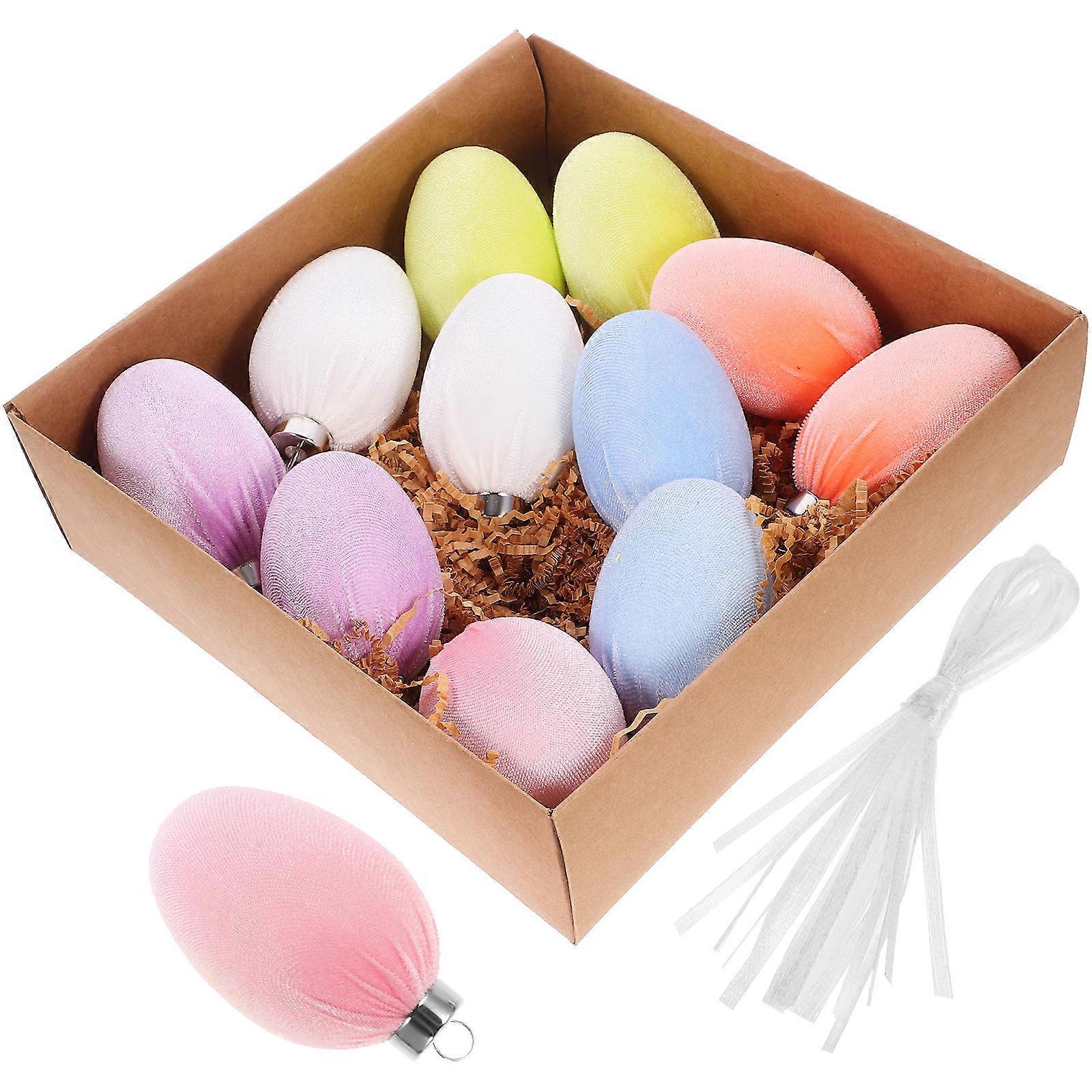 36 Pcs Egg Shape Easter Hanging Decorations Ideal For Decorating Trees At Easter Celebration Events