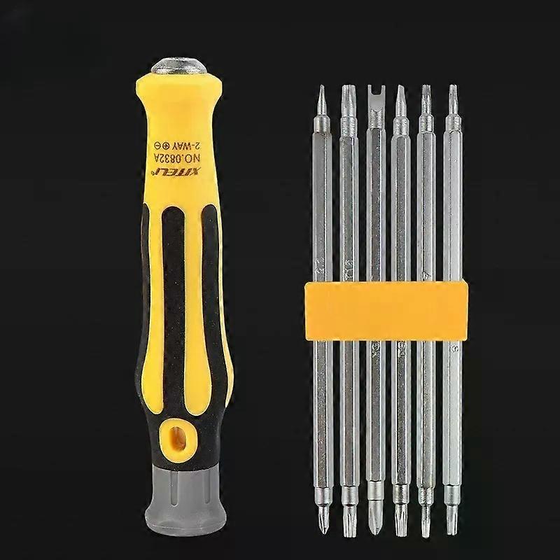 12 in 1 Precision Screwdriver Set - Multi-bit Rotary Hand Tool with Detachable Handle for Household & Electronics Repair
